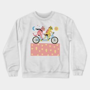 Cats Exploring Together Crewneck Sweatshirt